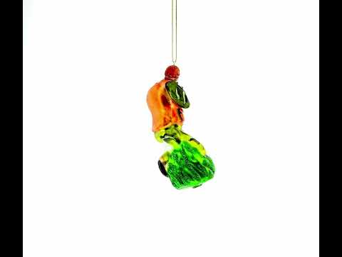 Scharfschützenjäger mit Gewehr, Glas-Weihnachtsbaumschmuck