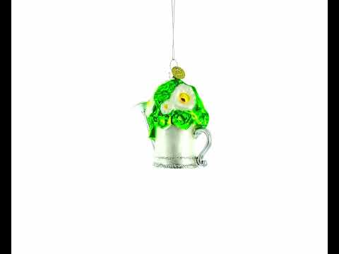 Blumenbeete Gießkanne aus Glas, Weihnachtsschmuck