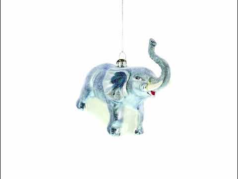 Elefanten-Weihnachtsschmuck aus Glas