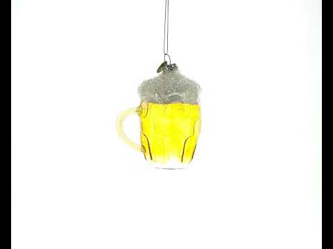 Glass of Foamy Beer Glass Christmas Ornament
