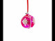 Jeweled Pearl Flowers on Pink Glass Ball Christmas Ornament 3.25 Inches
