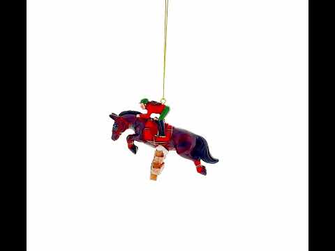 Equestrian Horse Jumper Rider Resin Christmas Ornament