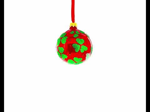 Lucky Leprechaun & Pot of Gold Glass Christmas Ornament 4 Inches