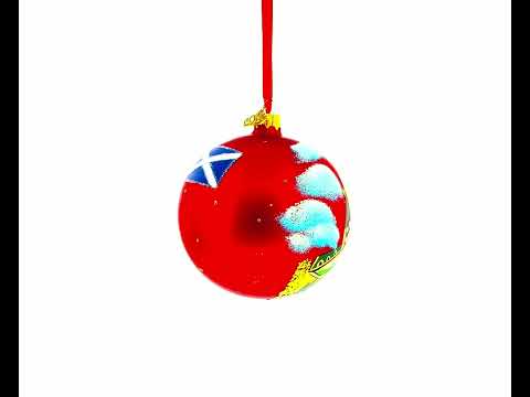 Edinburgh Castle, Scotland, UK Glass Ball Christmas Ornament 4 Inches
