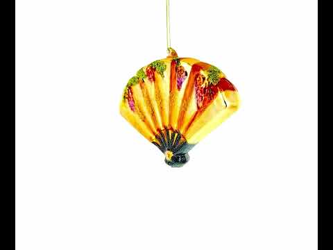 Orientalischer Fächer-Weihnachtsschmuck aus Glas