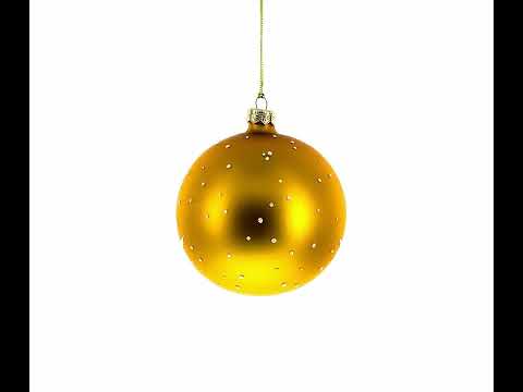 White Owl Perched by Winter Tree Glass Ball Christmas Ornament 4 Inches