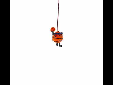 Basketballfigur mit Stirnband, Weihnachtsbaumschmuck aus Kunstharz