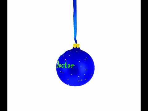 The Caring Doctor Glass Ball Christmas Ornament 3.25 Inches