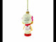 Toddler Girl With Pacifier Glass Christmas Ornament