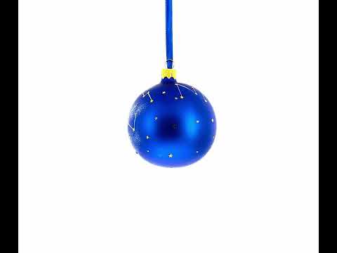 Adorno navideño de bola de cristal con el signo del horóscopo Libra, 3,25 pulgadas