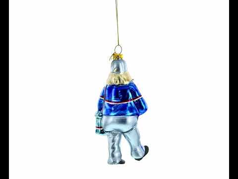 Postbote liefert Priority Mail Glas-Weihnachtsschmuck