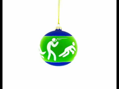 Swimming, Boxing, Biking, Track, Rowing Sports Glass Ball Christmas Ornament 4 Inches
