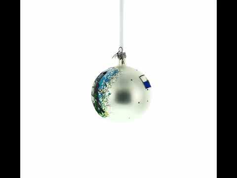 Adorno navideño de bola de cristal de San Marino de 4 pulgadas