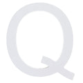 Arial Font White Painted MDF Wood Letter Q (6 Inches) in White color