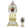1903 Royal Danish Musical Imperial Easter Egg 9.6 Inches in White color