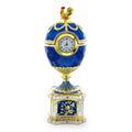 1904 Kelch Chanticleer Blue Enamel Royal Imperial Easter Egg with Clock in Blue color