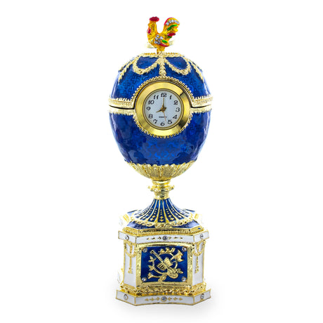 1904 Kelch Chanticleer Blue Enamel Royal Imperial Easter Egg with Clock in  color