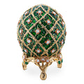 1907 Rose Trellis Royal Easter Egg 3.25 Inches in Green color Oval