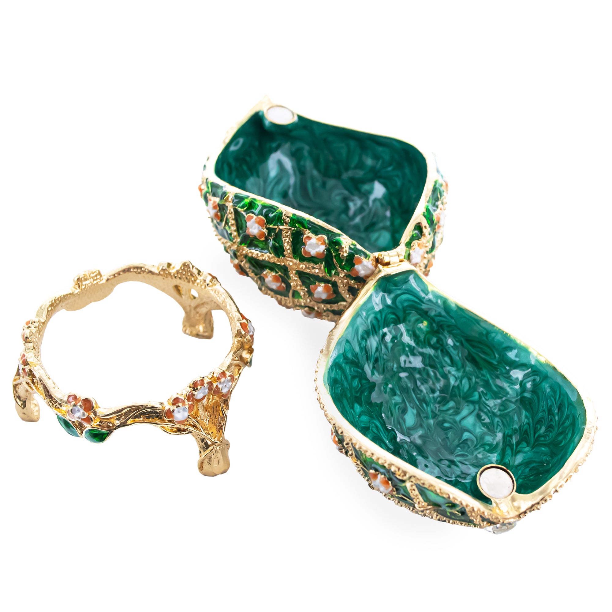 1907 Rose Trellis Royal Easter Egg 3.25 Inches , dimensions in inches: 3.25 x 2.25 x 2.25