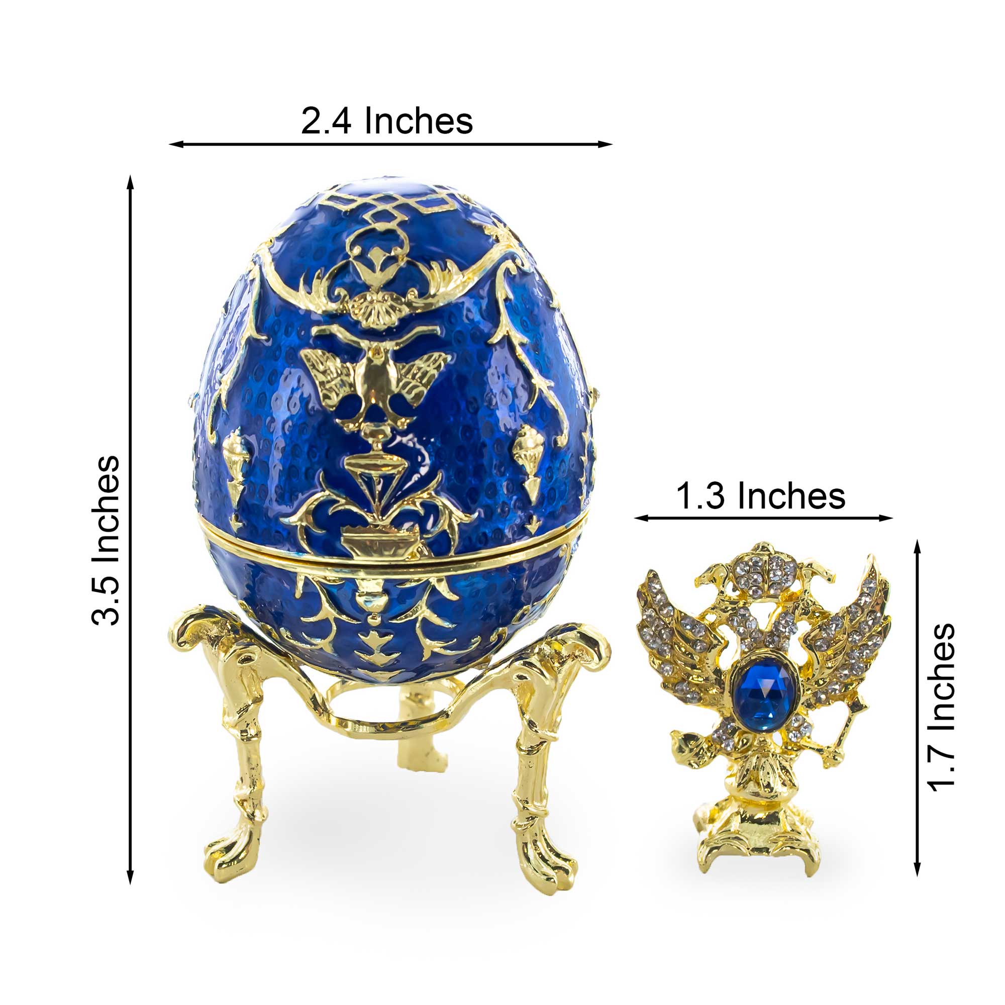1912 Tsarevich Royal Imperial Easter EggCzech Republic , dimensions in inches: 3.5 x 2.4 x 1.7