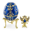 1912 Tsarevich Royal Imperial Easter Egg in Blue color, Oval shape
