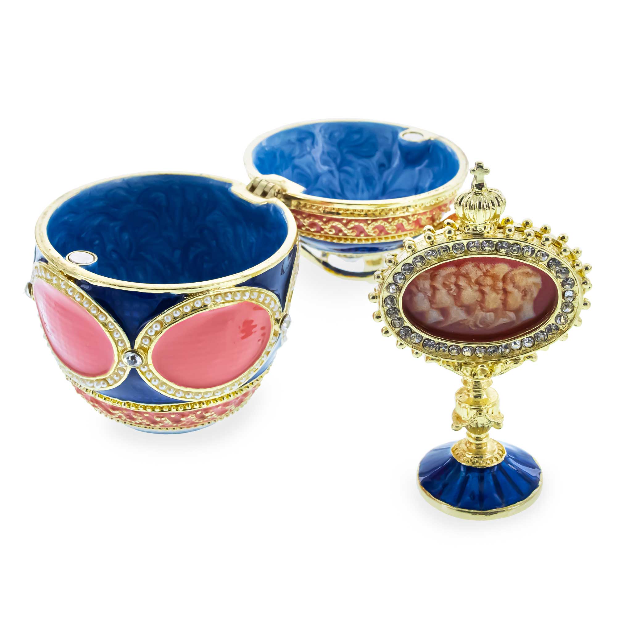 1914 Mosaic Royal Imperial Easter EggCzech Republic , dimensions in inches: 3.8 x 2.1 x 2.1