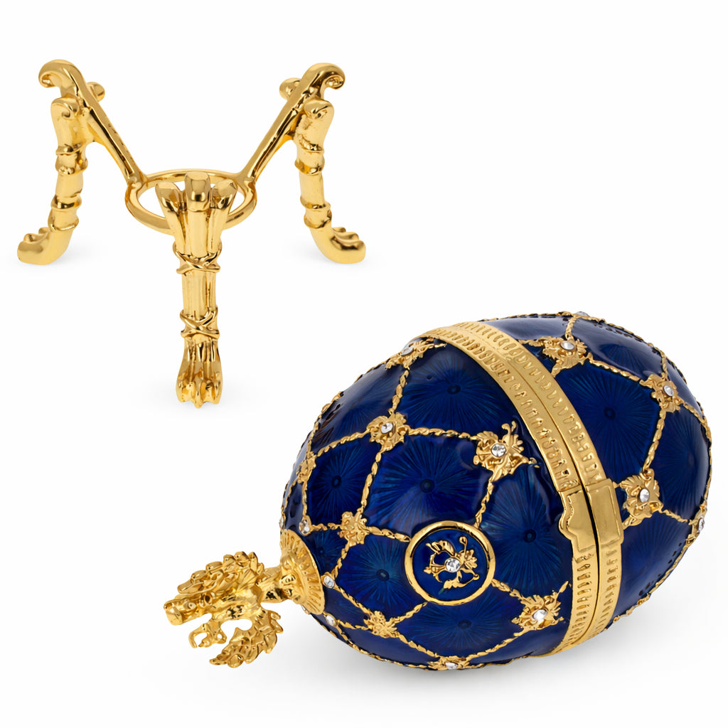 Escudo de Armas Azul Real Inspirado Huevo de Pascua