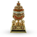 1899 Bouquet of Lilies Clock Royal Imperial Easter Egg in Gold color Oval