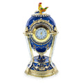 1900 Cockerel Royal Imperial Easter Egg in Blue in Blue color Oval