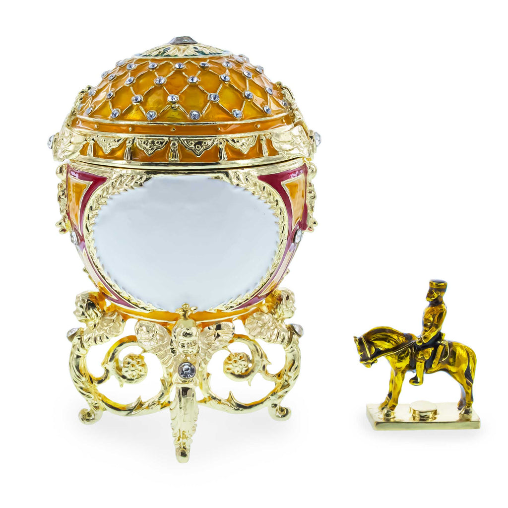 1910 Alexander III Equestrian Royal Imperial Easter Egg in Gold color