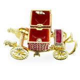 Coronation Coach Jewelry Trinket Box Figurine , dimensions in inches: 4.4 x 2.8 x 4.41