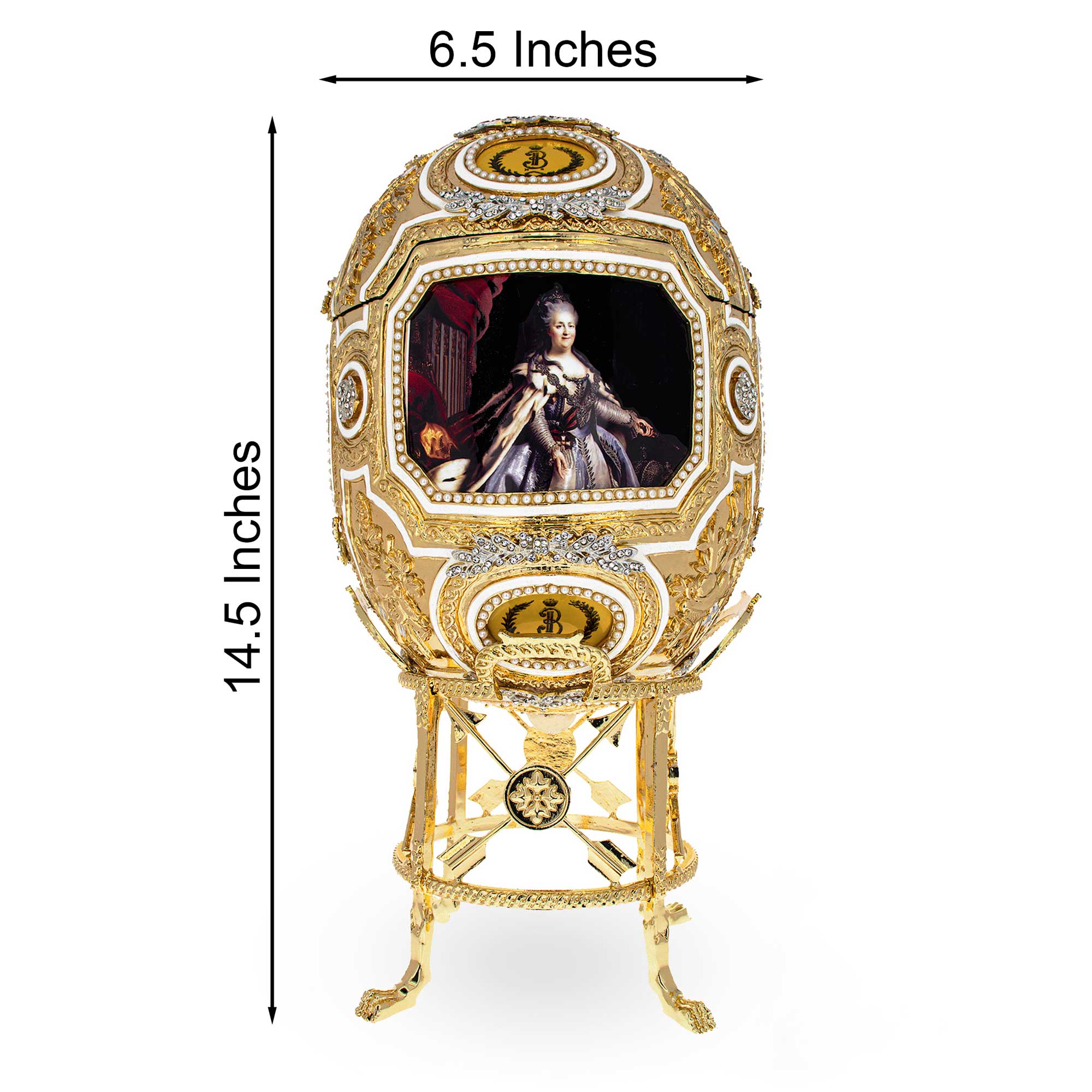 BestPysanky online gift shop sells Faberge replicas Imperial royal collectible Easter egg decorative Russian inspired style jewelry trinket box bejeweled jeweled enameled decoration figurine collection house music box crystal value for sale real