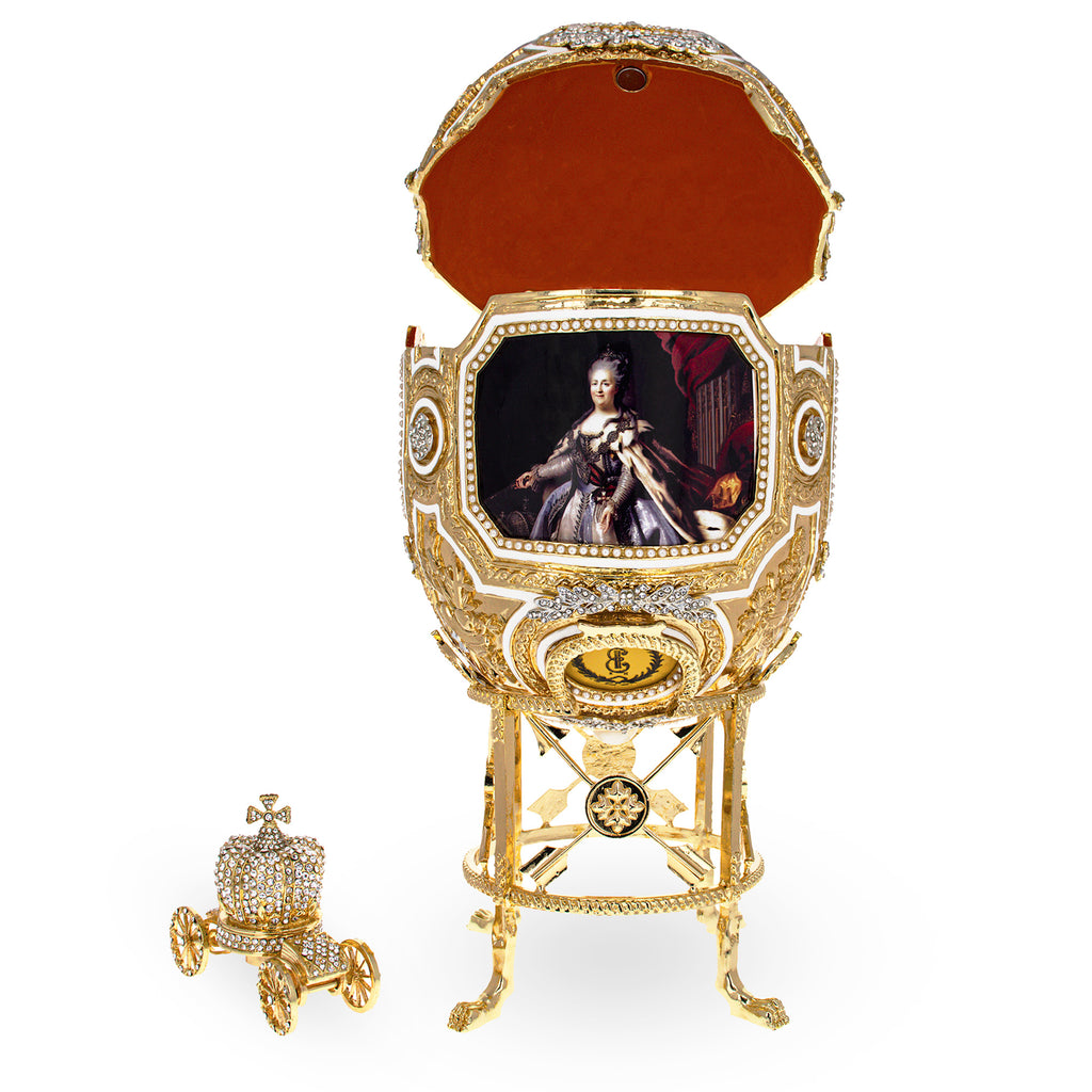 Shop 1914 Grisaille Royal Imperial Easter Egg. Buy Royal > Royal Eggs > Imperial Gold Oval