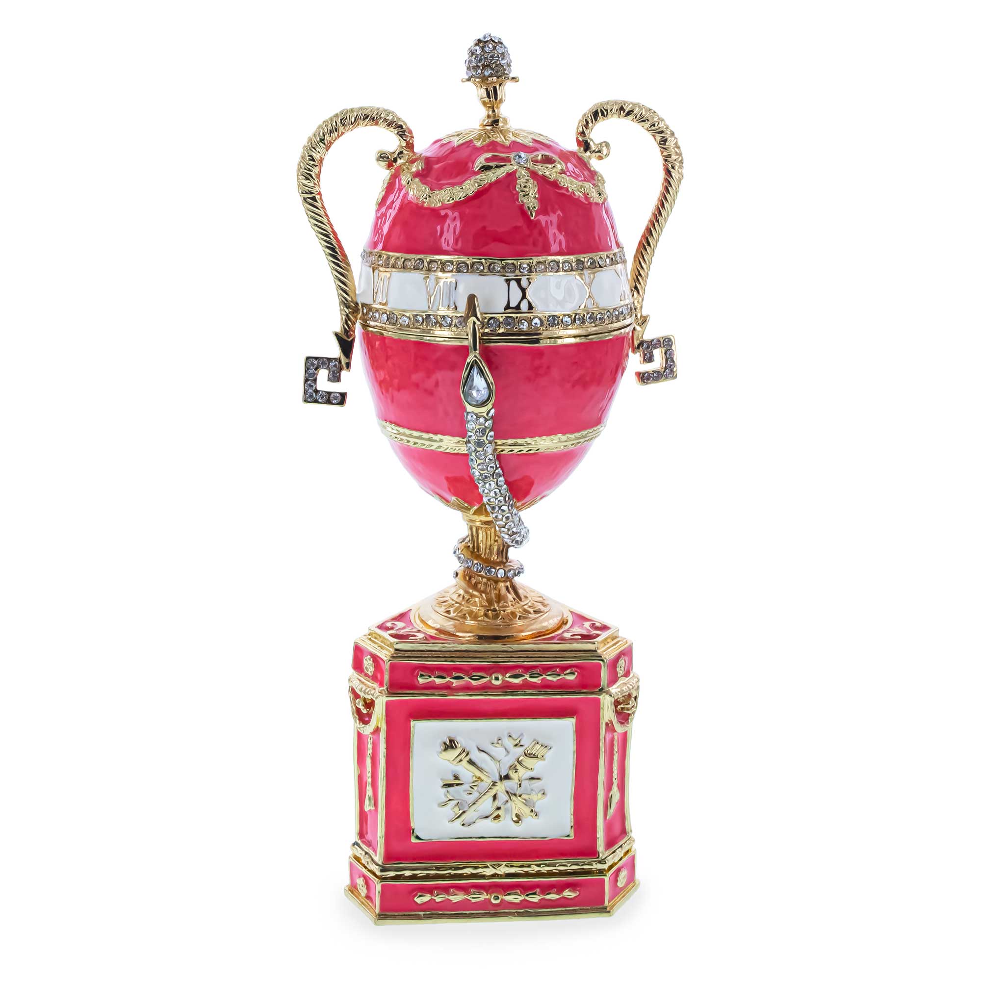 1902 Duchess of Marlborough Musical Royal Imperial Easter Egg in Pink color Oval