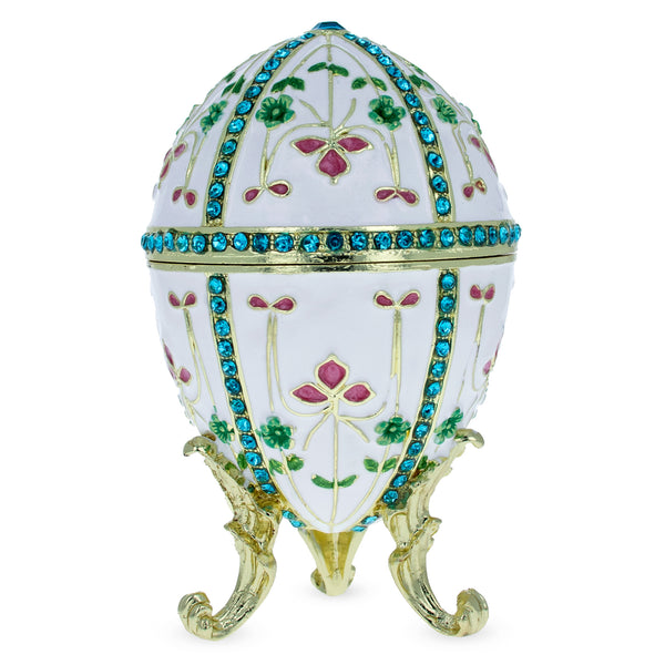 1901 Gatchina Palace Royal Imperial Easter Egg in White color, Oval shape