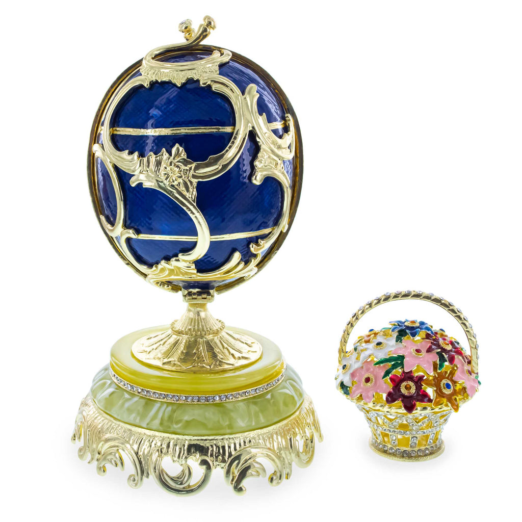 1899–1903 Spring Flowers Royal Imperial Easter Egg 9 Inches in Red color Oval