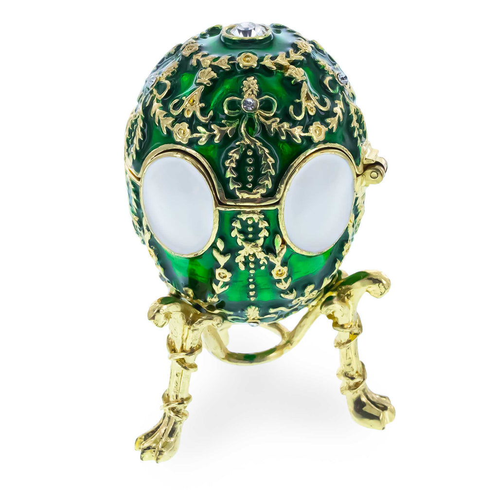 Shop 1908 Alexander Palace Royal Imperial Easter Egg 2.68 Inches. Buy Royal > Royal Eggs > Imperial Green Oval