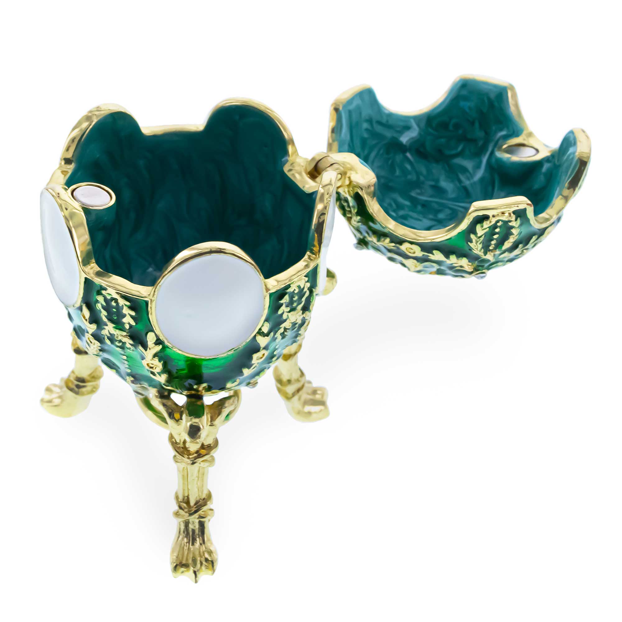 1908 Alexander Palace Royal Imperial Easter Egg 2.68 InchesCzech Republic , dimensions in inches: 2.68 x 1.55 x 1.55