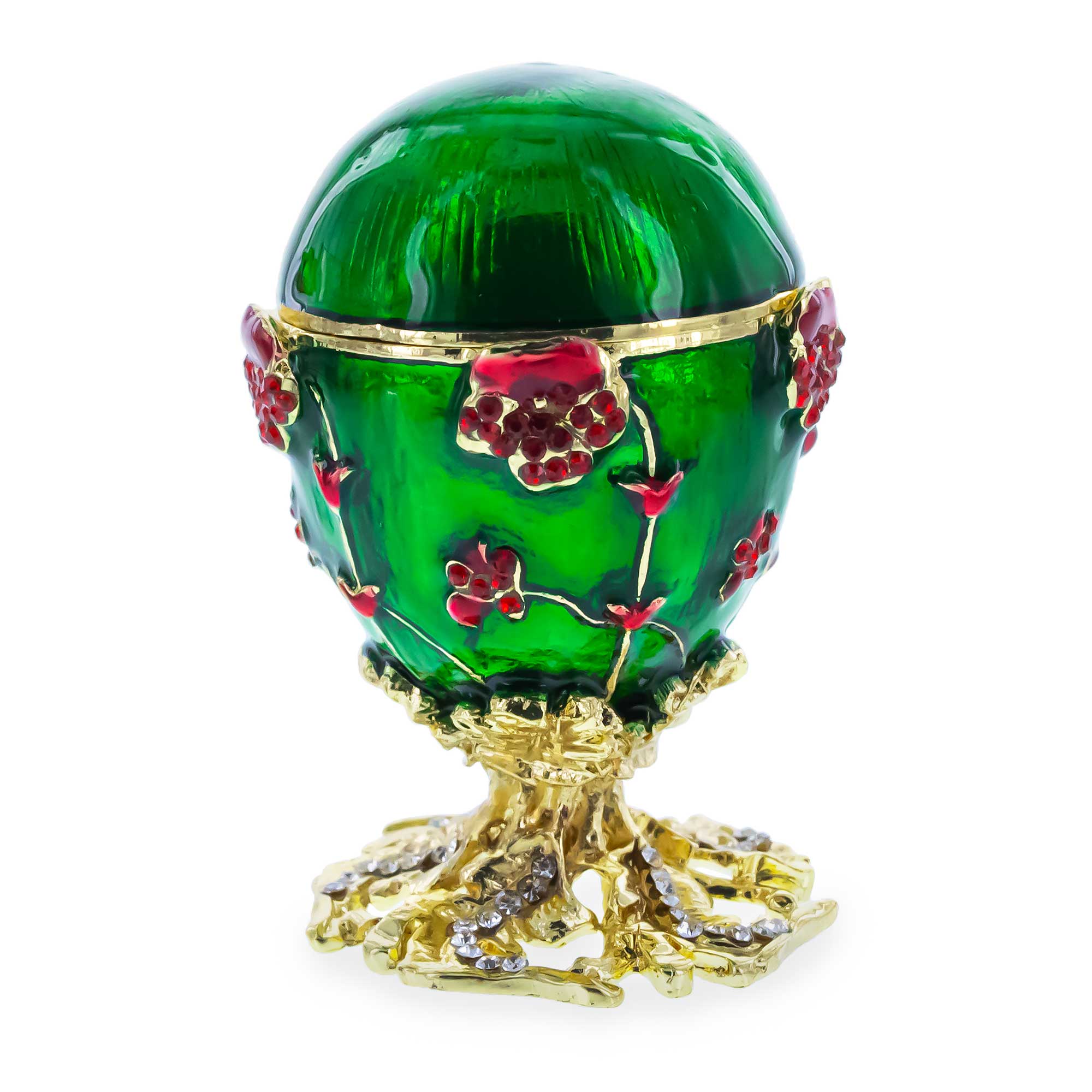 1899 Pansy Royal Imperial Easter Egg 2.5 Inches in Green color Oval