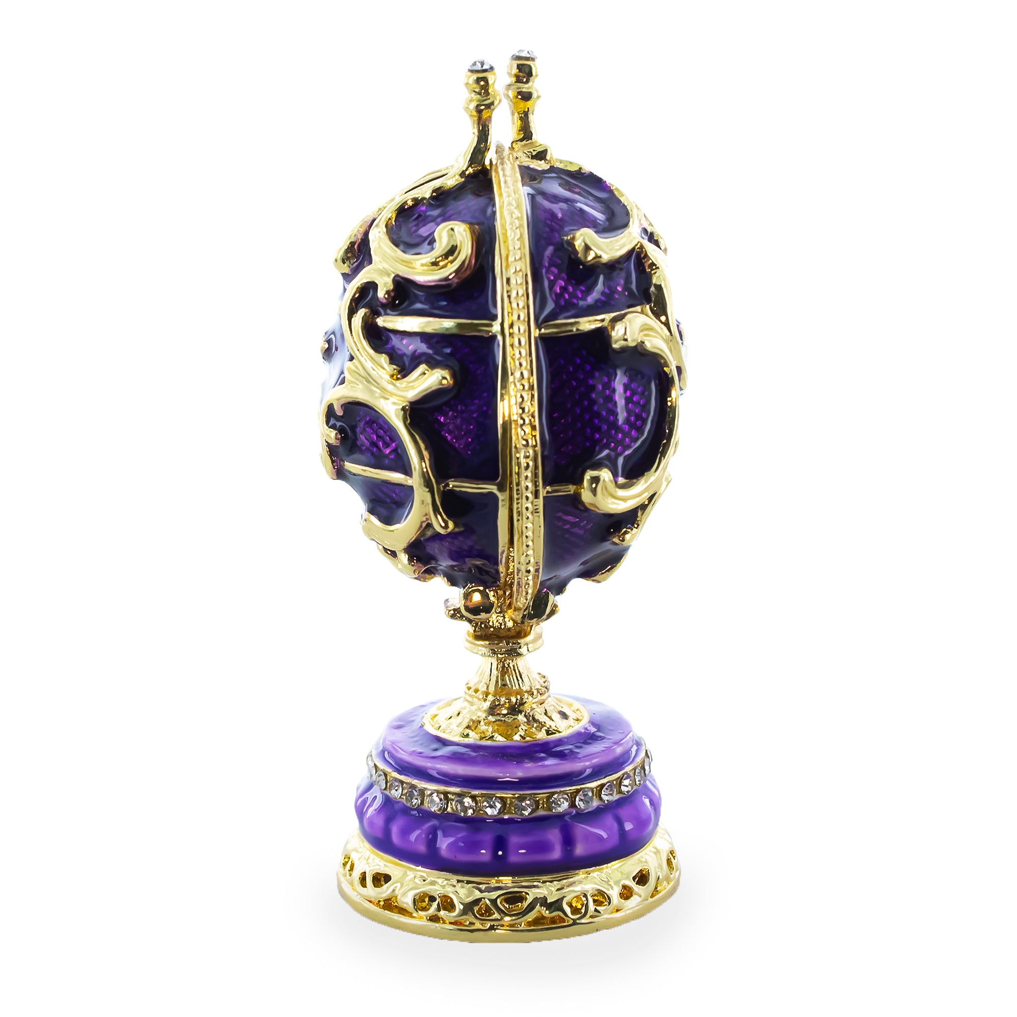 1899-1903 Spring Flowers Royal Imperial Easter Egg 3.4 Inches , dimensions in inches: 3.4 x 1.76 x 1.76