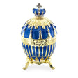 1885 Blue Enamel Ribbed Royal Imperial Easter Egg in  color Oval