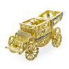 Golden Royal Coronation Coach Trinket Box Figurine ,dimensions in inches: 3.25 x 4.8 x 3.8