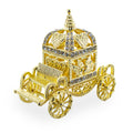 Golden Royal Coronation Coach Trinket Box Figurine in Gold color