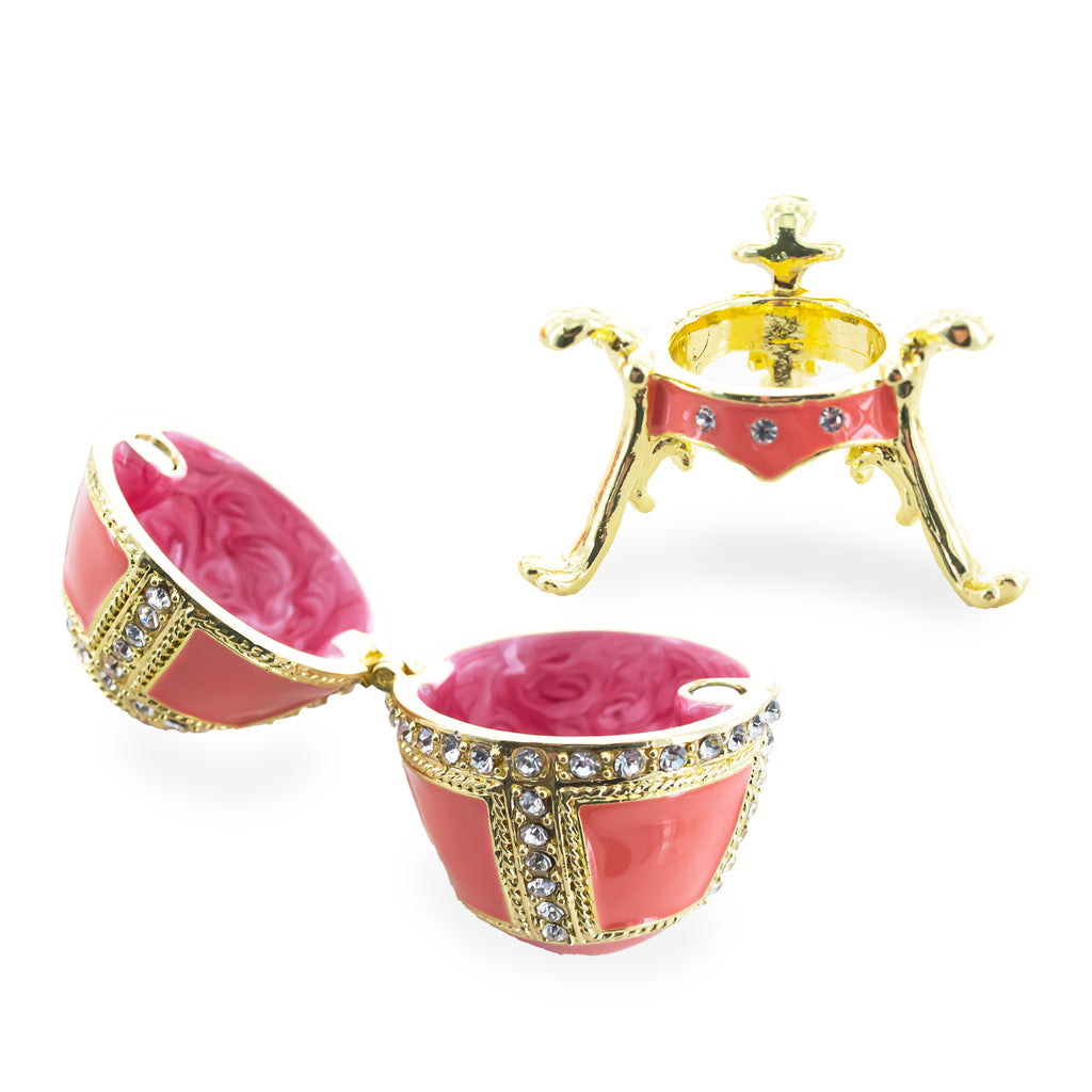 1890 Danish Palaces Royal Imperial Easter EggCzech Republic , dimensions in inches: 2.75 x 3.72 x 2.31