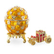 1897 Coronation Royal Imperial Easter Egg 2.5 Inches in Gold color Oval