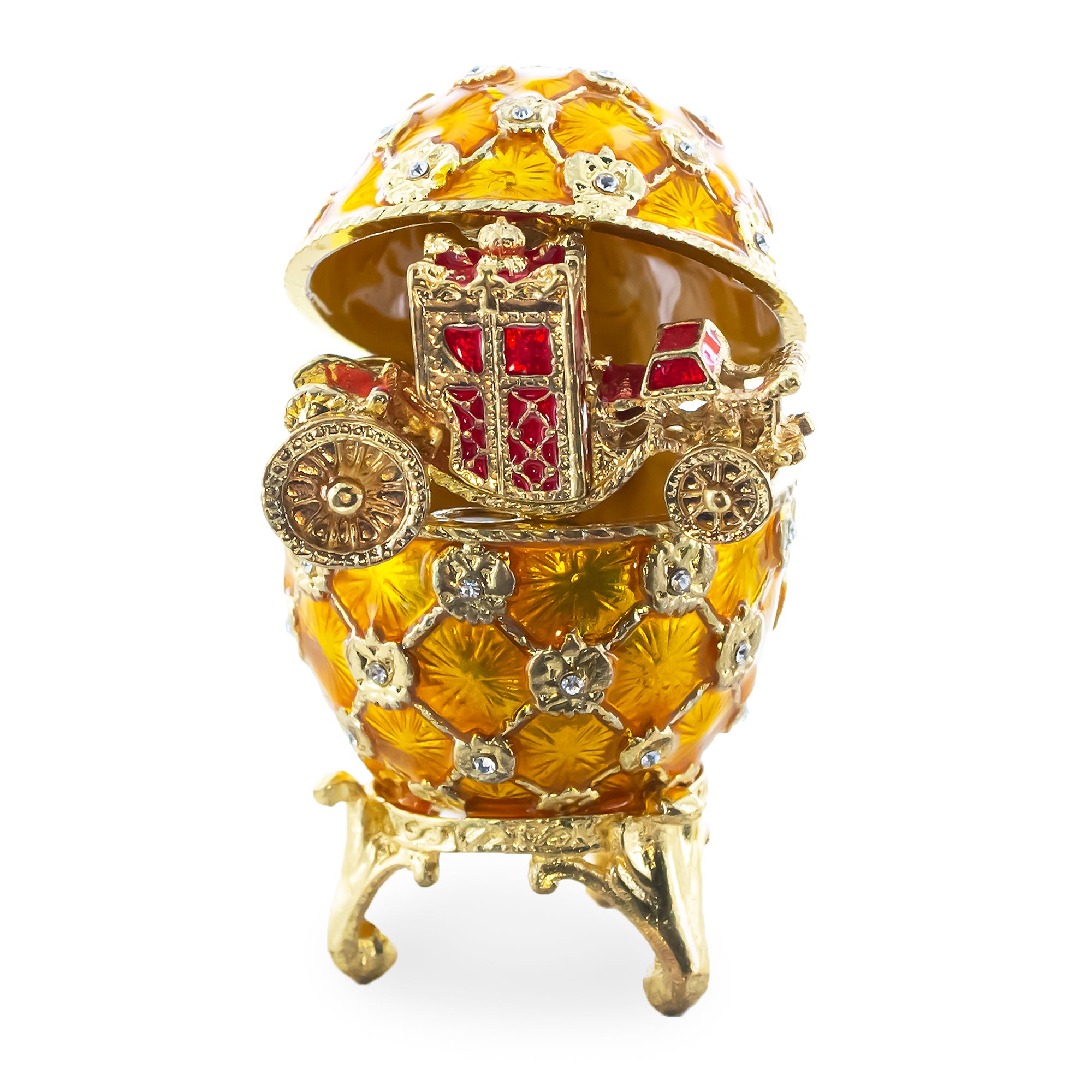 Shop 1897 Coronation Royal Imperial Easter Egg 2.5 Inches. Buy Royal > Royal Eggs > Imperial Gold Oval