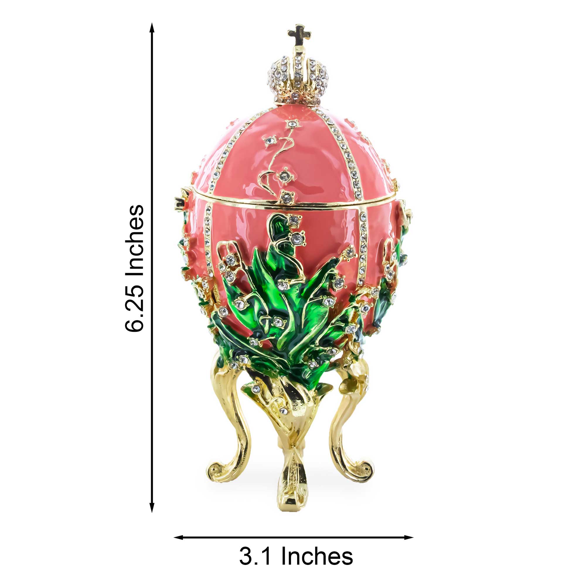 BestPysanky online gift shop sells Faberge replicas Imperial royal collectible Easter egg decorative Russian inspired style jewelry trinket box bejeweled jeweled enameled decoration figurine collection house music box crystal value for sale real
