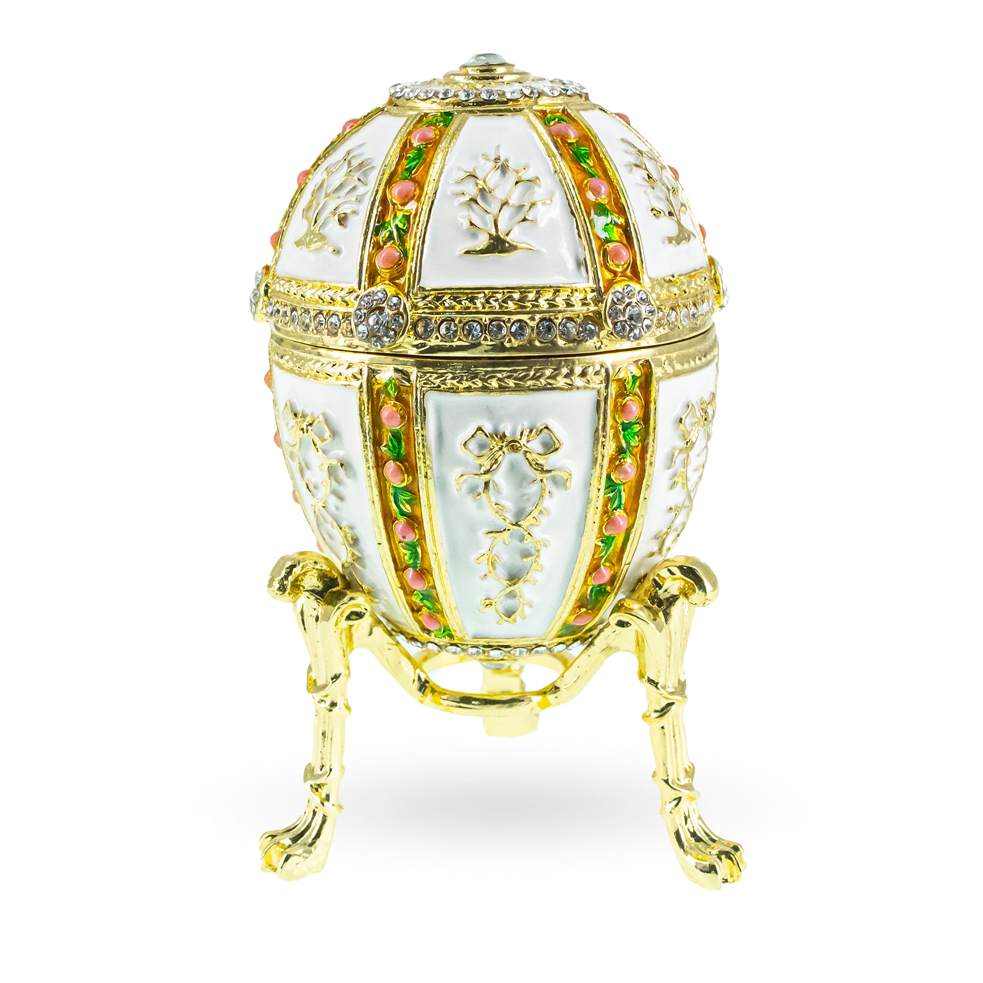 1899 Twelve Panel Royal Imperial Easter Egg in White color Oval