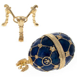 Shop Coat of Arms Blue Royal Inspired Easter Egg. Buy Royal Royal Eggs Inspired Blue Oval  for Sale by Online Gift Shop BestPysanky Faberge replicas Imperial royal collectible Easter egg decorative Russian inspired style jewelry trinket box bejeweled jeweled enameled decoration figurine collection house music box crystal value for sale real