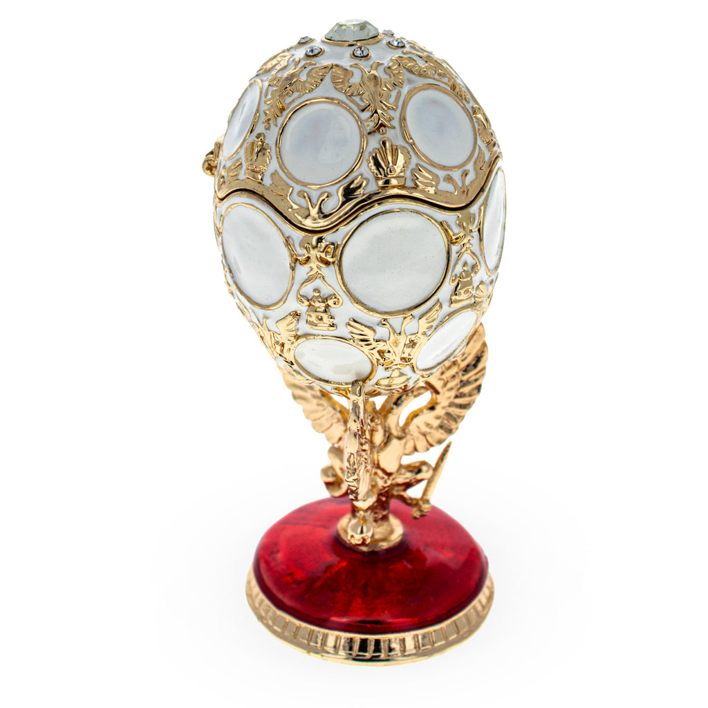 BestPysanky online gift shop sells Faberge replicas Imperial royal collectible Easter egg decorative Russian inspired style jewelry trinket box bejeweled jeweled enameled decoration figurine collection house music box crystal value for sale real